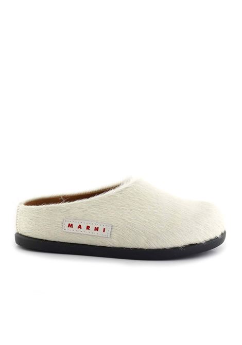 Sabot in cavallino con logo MARNI KIDS | 823239